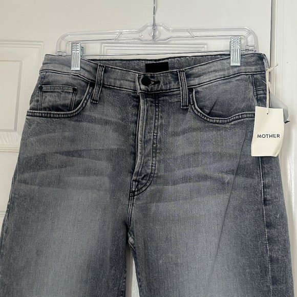 Brand New MOTHER Jeans The Tomcat Ankle Fray in Static Gray Grey Size 30 - Picture 2 of 11